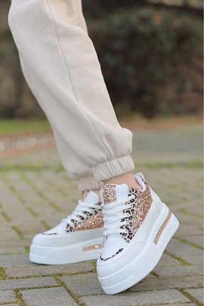 کفش بیرون رنگی زنانه چرم مصنوعی LEYDİ SHOES - کد 921308301