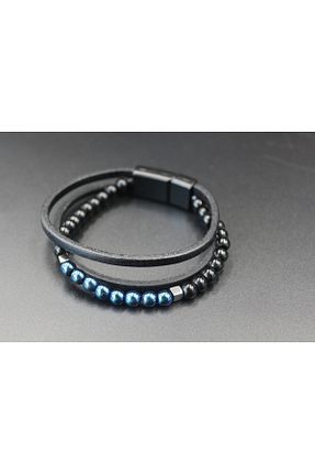 دستبند جواهر آبی مردانه سنگ طبیعی magıcgrange - کد 865567987