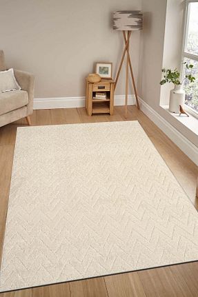 فرش بژ زیره ضد لغزش Raschel Carpet - کد 921309211