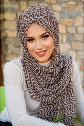 کلاه شنای حجاب قهوه ای زنانه Aişe Tesettür - کد 921305206