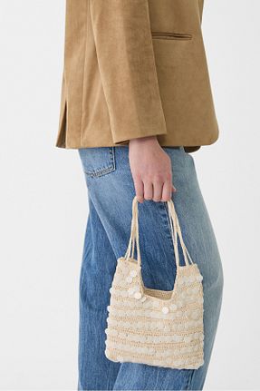 کیف دوشی نباتی زنانه پلی استر Stradivarius - کد 921331281