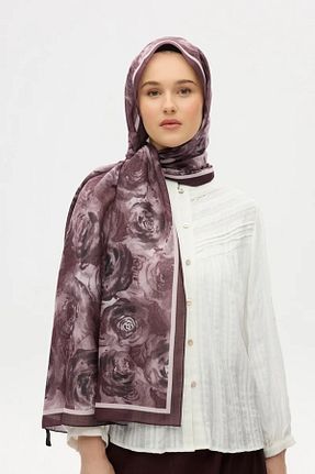 شال بنفش زنانه پنبه ای cs camellia scarf - کد 921333175