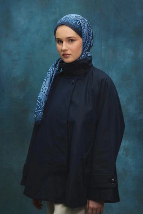 شال سرمه ای زنانه cs camellia scarf - کد 921333540