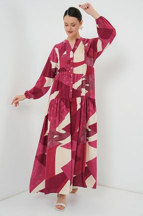 لباس حجاب زرشکی زنانه رگولار Bigdart - کد 921336295