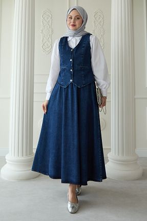 ست بالاتنه و پائین تنه حجاب آبی زنانه رگولار InStyle - کد 921335059