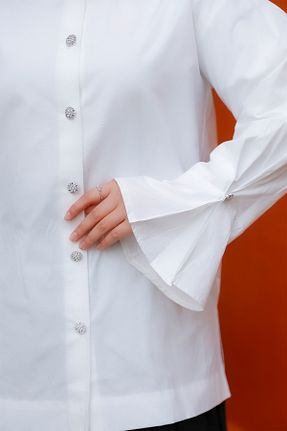 پیراهن حجاب سفید زنانه رگولار LOCCO - کد 921347046