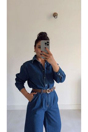ست بالاتنه و پائین تنه آبی زنانه جین Fistan Byn Melisa - کد 921353715