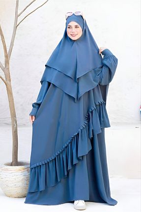 کلاه و ابایا آبی زنانه پلی استر NHMODA - کد 921351337