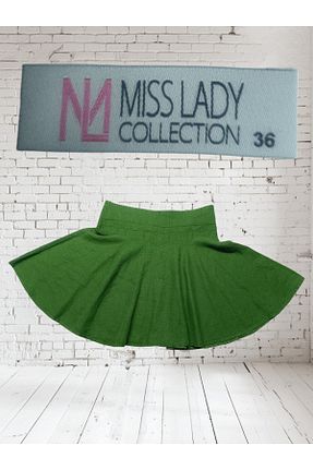 دامن سبز زنانه کتان MB MİSSLADY COLLECTION - کد 921367753