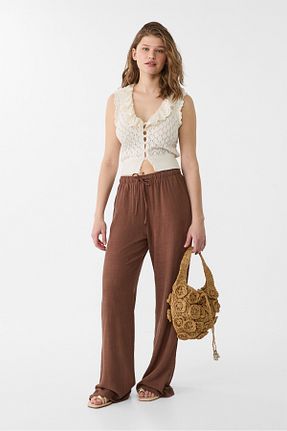 کیف دوشی نباتی زنانه حصیر Stradivarius - کد 921368705