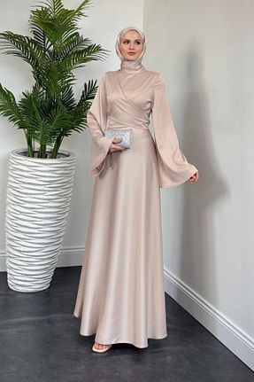 لباس مجلسی حجاب زنانه یقه ایستاده MERVEN AKYÜZ - کد 922170699