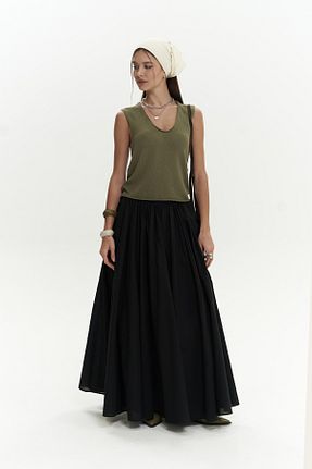 دامن مشکی زنانه چاپی BOHEMAİ - کد 921364270