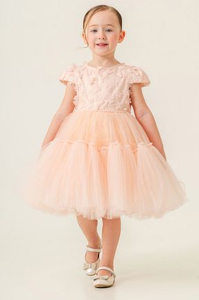 لباس مجلسی و فارغ التحصیلی نارنجی بچه گانه توری Eray Kids - کد 881653160