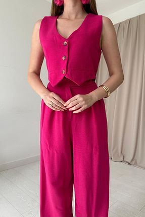 ست بالاتنه و پائین تنه صورتی زنانه بافتنی Elbee Fashion Woman - کد 731764660