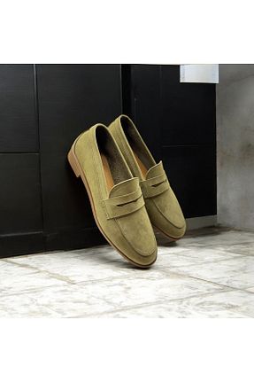 کفش لوفر خاکی زنانه چرم خالص Stella - کد 922169592