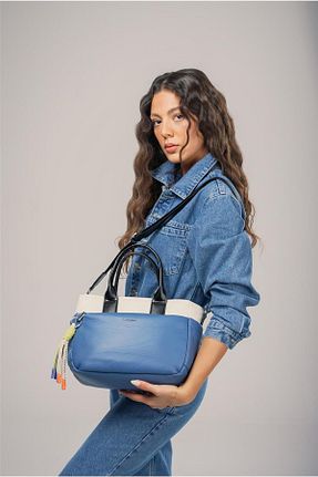 کیف دوشی آبی زنانه چرم مصنوعی ÇÇS - کد 921371646