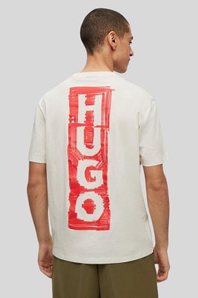 تیشرت سفید مردانه رگولار HUGO - کد 921379325