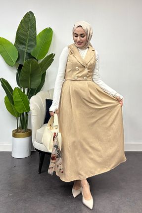 ست بالاتنه و پائین تنه حجاب بژ زنانه کلوش Tesettür Diyarı - کد 921368885