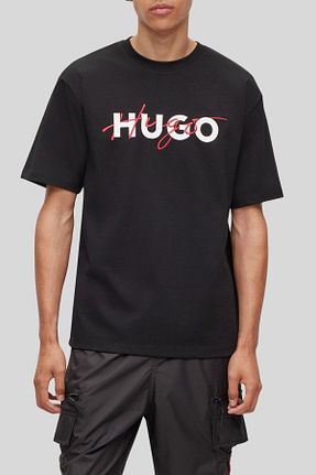 تیشرت مشکی مردانه Relaxed HUGO - کد 747079007