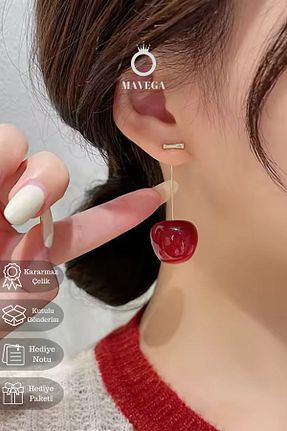 گوشواره استیل (فولاد) رنگی زنانه استیل ضد زنگ MAVEGA - کد 893793527