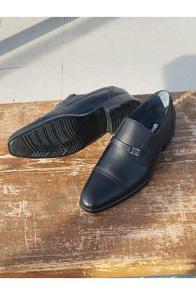 کفش کلاسیک مشکی مردانه چرم خالص LİCCAS - کد 921394304
