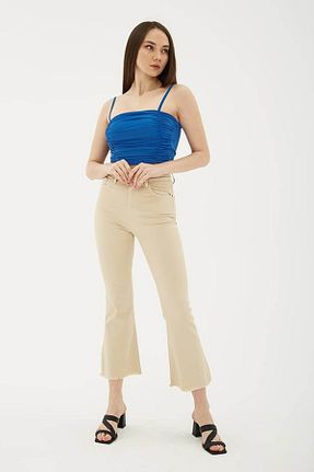 شلوار بژ زنانه پاچه اسپانیولی Fashion Friends - کد 902345972