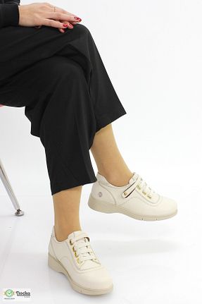 کفش کژوال بژ زنانه چرم خالص Mammamia - کد 921445828