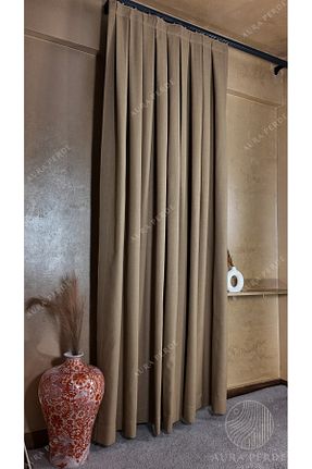 پرده زمینه بژ کتان Fluiana - کد 893218926