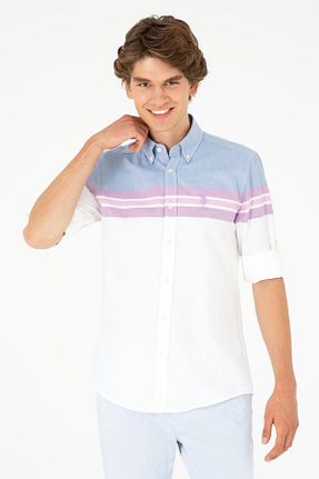 پیراهن آبی مردانه اسلیم U.S. Polo Assn. - کد 921447903