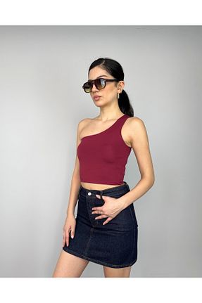 بلوز زرشکی زنانه ساده DEQ FASHION - کد 921441494