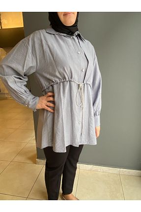 تونیک حجاب طوسی زنانه اورسایز Esse - کد 922187163