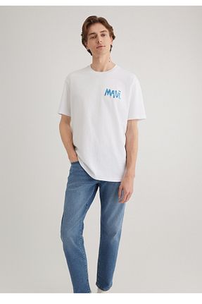 تیشرت سفید مردانه Loose Mavi - کد 921459883