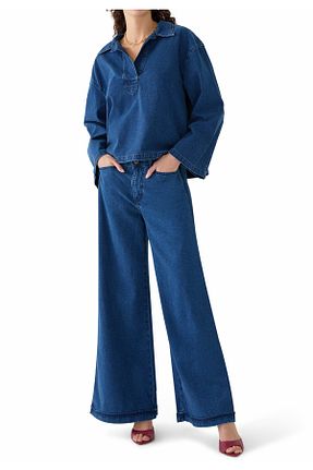 شلوار آبی زنانه جین Outland Denim - کد 921494899