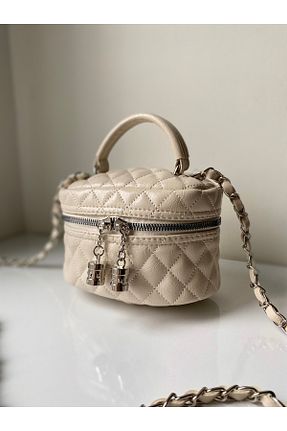 کیف دوشی بژ زنانه چرم مصنوعی Genel Markalar - کد 856397199