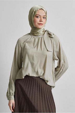 بلوز حجاب بژ زنانه رگولار Alvina - کد 921506736