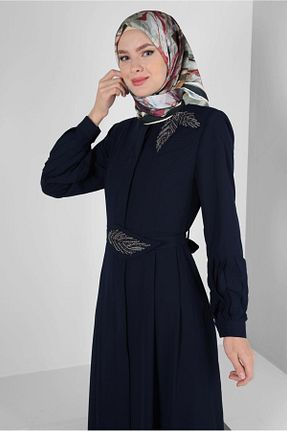 کلاه و ابایا سرمه ای زنانه پلی استر Alvina - کد 803518753