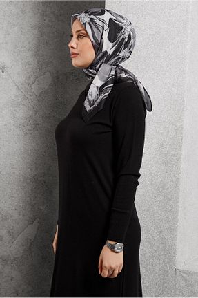 روسری مشکی پلی استر Alvina - کد 890631703