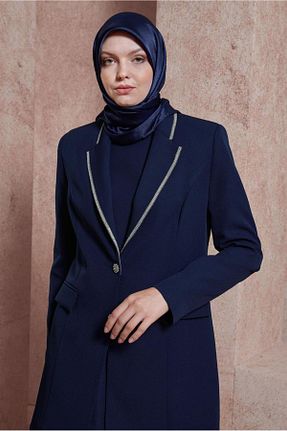 ست بالاتنه و پائین تنه حجاب سرمه ای زنانه رگولار Alvina - کد 831830552