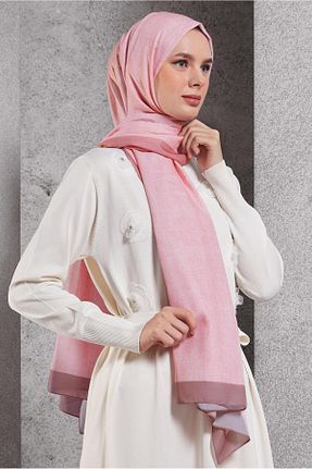 شال صورتی زنانه پلی استر Alvina - کد 887652256