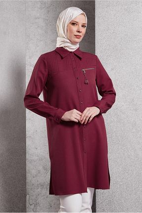تونیک حجاب صورتی زنانه پلی استر Alvina - کد 877607735