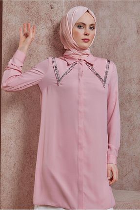 تونیک حجاب صورتی زنانه پلی استر Alvina - کد 822902671