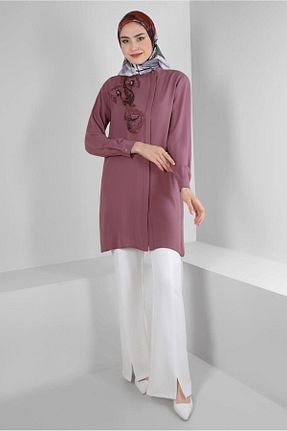 تونیک حجاب صورتی زنانه پلی استر Alvina - کد 852108008
