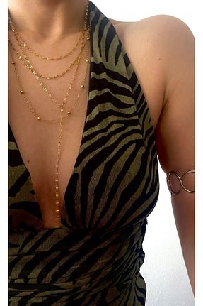 گردنبند استیل ( فولاد ) زرد استیل (فولاد) Hoop jewelery - کد 921395086