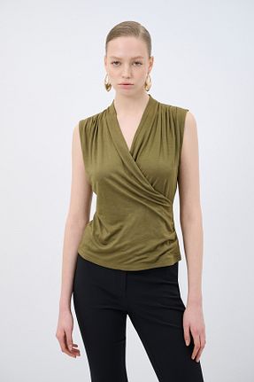 بلوز خاکی زنانه ساده adL - کد 920782933