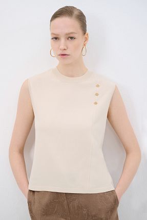 بلوز بژ زنانه ساده adL - کد 919958162