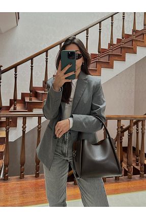 کیف دوشی قهوه ای زنانه چرم مصنوعی NOTHING - کد 921347575