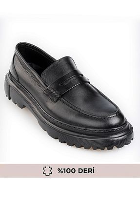 کفش کلاسیک مشکی مردانه چرم خالص maximoda - کد 921532500