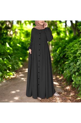 لباس حجاب مشکی زنانه اورسایز Barbora - کد 922284467