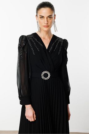 لباس مشکی زنانه بافتنی Moda İlgi - کد 921531181