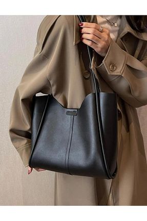کیف دوشی مشکی زنانه چرم مصنوعی Madame - کد 901886452